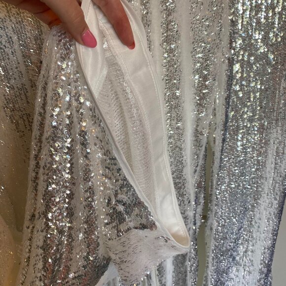 Genevieve White Sequin Trousers - 12th Tribe - Picture 2 of 10